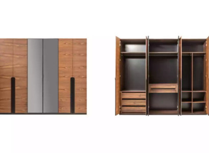 Wardrobe Brown Wood Furniture Design Luxury Bedroom Wardrobe Cabinet